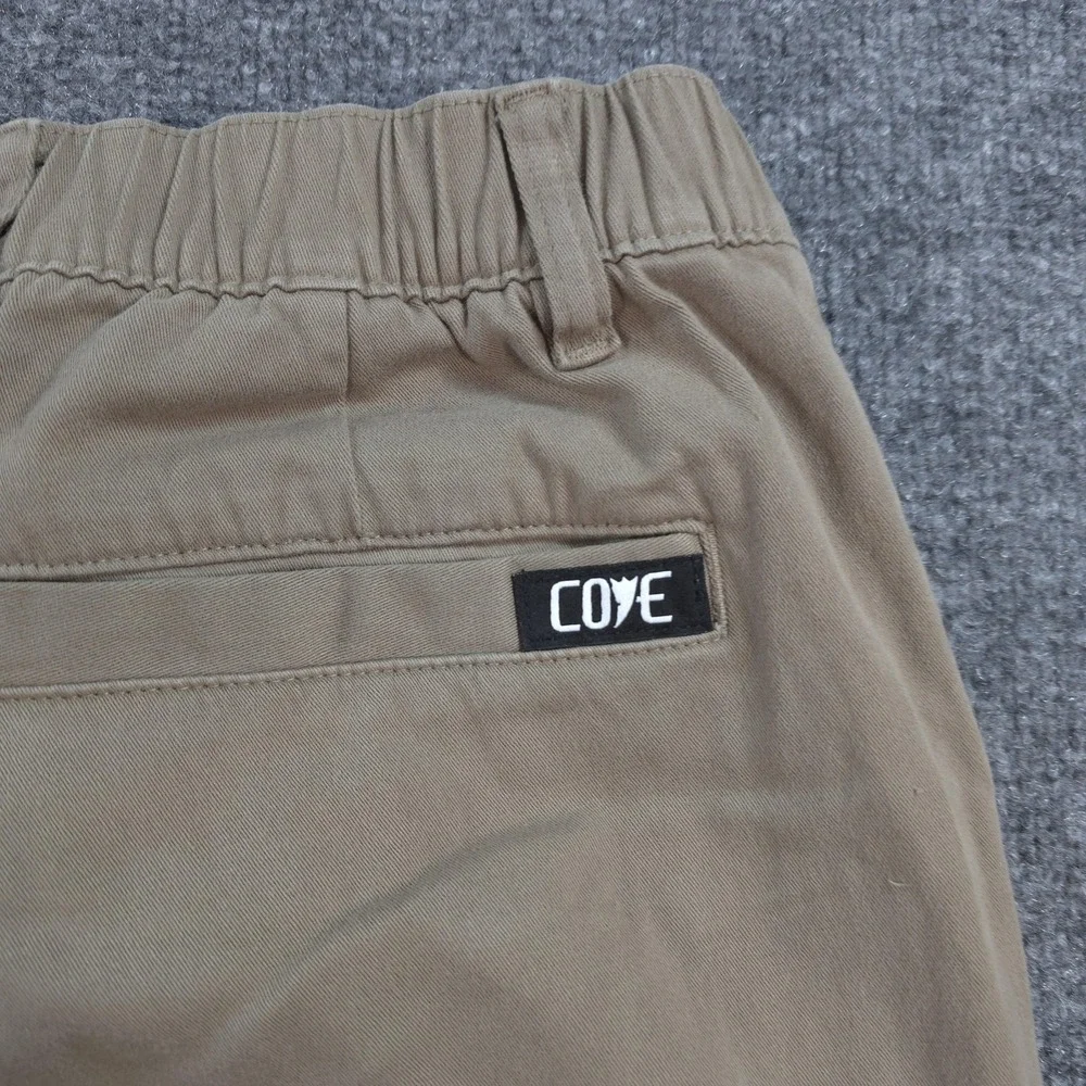 Cove USA Pants Mens 28x29 Beige Stretch Chino Elastic Waist Casual Wear Surf
